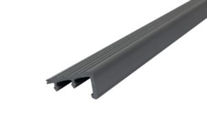 จมูกบันไดพีวีซี L50 สีเทาเข้ม